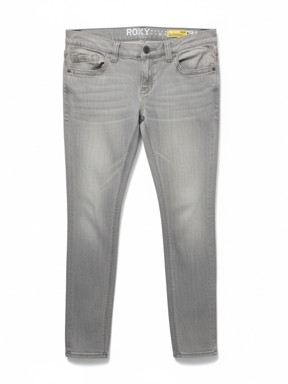 Roxy Gold Coast Skinny Jeans Juniors 11 Light Gray Stretch Denim 31.5” Inseam
